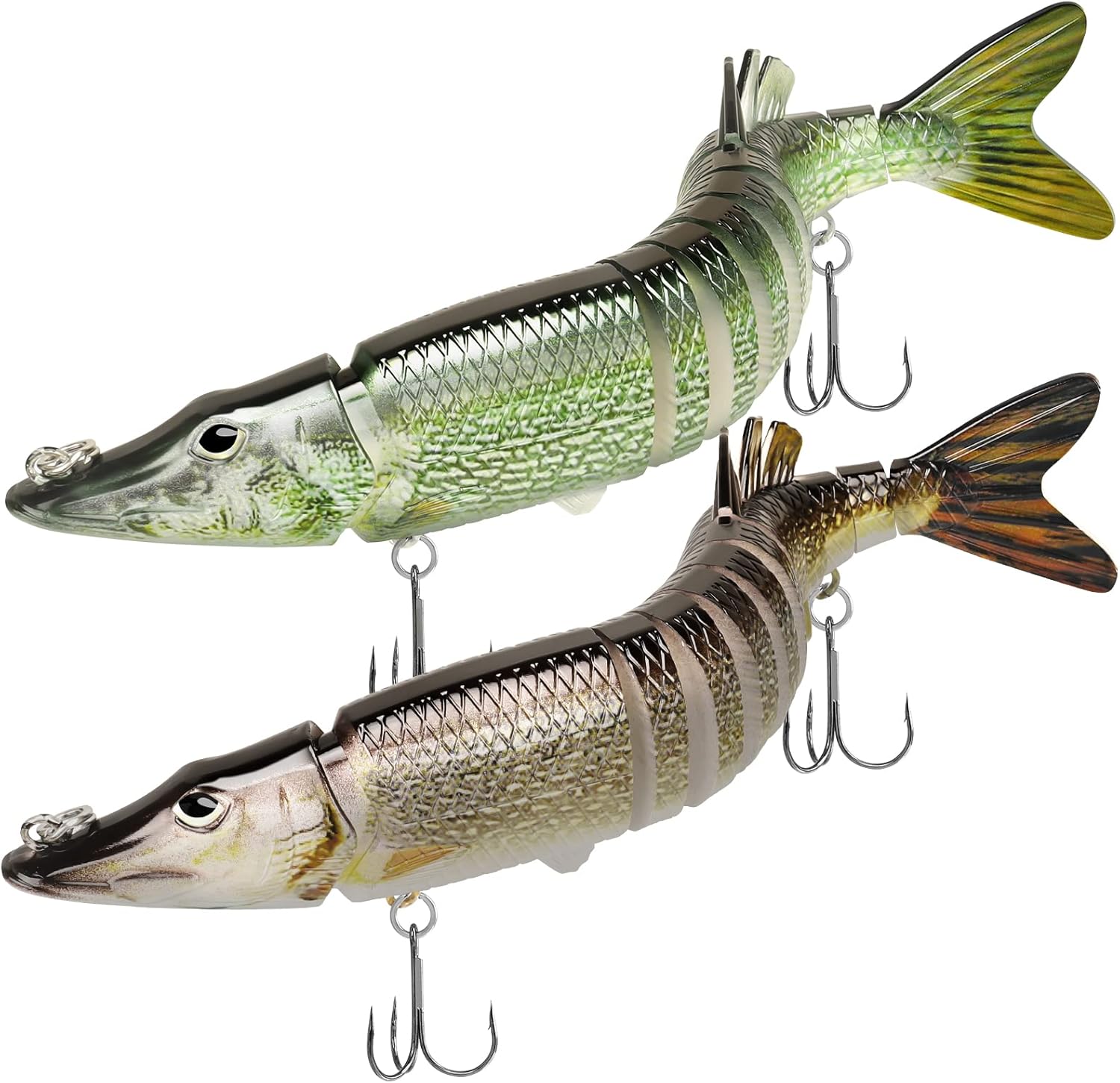 Bionic Pike Fishing Lure Jointed Swimbait 11.8in/30cm / 2pcs