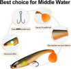 TRUSCEND Easy Catch Shadtale na may BKK Hooks, Natatanging Vibrating Swim at Trembly Jigging Action para sa Mas Maraming Kagat, Kamangha-manghang Soft Fishing Lures para sa Bass, Trout, Crappie, Dapat Mayroon para sa Family Fishing [WM]