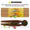 TRUSCEND Duramax Soft Fishing Lures with BKK Hooks, Easy Catch Curly & T-Tail for Trembly Sinking & Vibrating Swim, UV or Glow Effect for All Conditions, Pre-rigged Swimbait for Bass Trout Crappie [WM]