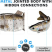 TRUSCEND Easy Catch SwimMax with BKK Hooks, Magic Noisy Wiggling and Vibrating Actions for More Bites, Lifelike Fishing Lures for Bass Trout Walleye Crappie, Strongest Dyneema Fiber Jointed Swimbait [WM]
