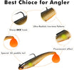 TRUSCEND Easy Catch Shadtale na may BKK Hooks, Natatanging Vibrating Swim at Trembly Jigging Action para sa Mas Maraming Kagat, Kamangha-manghang Soft Fishing Lures para sa Bass Trout Crappie, Dapat-mayroon para sa Family Fishing [WM]