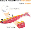 TRUSCEND Shadtale Soft Fishing Lures na may BKK Hooks – Madaling Makahuli: Trembly Sinking at Vibrating Swim para Mas Maraming Kagat, Paddle Tail Swimbait para sa Bass, Trout, Crappie, Walleye, Perpekto para sa Family Fishing [WM]