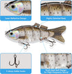 TRUSCEND Easy Catch SwimMax with BKK Hooks, Magic Noisy Wiggling and Vibrating Actions for More Bites, Lifelike Fishing Lures for Bass Trout Walleye Crappie, Strongest Dyneema Fiber Jointed Swimbait [WM]