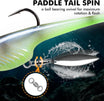 TRUSCEND Easy Catch Shadtale with BKK Branded Hook, Unique Vibrating Swim and Trembly Jigging Action for More Bites, Durable TPE Soft Fishing Lures for Bass Crappie Trout Walleye, Keep Separately