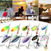 TRUSCEND 12 Pcs Rooster Tail Spinnerbaits Pamingwit na Lures, Bass Fishing Jigs na may Two-Way Spinning Spoons System, Freshwater Saltwater Crappie Jigs, Blade Baits para sa Bass Trout Walleye 3in/0.23oz [WM]