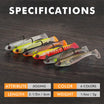 TRUSCEND Shadtale Soft Fishing Lures na may BKK Hooks – Madaling Makahuli: Trembly Sinking at Vibrating Swim para Mas Maraming Kagat, Paddle Tail Swimbait para sa Bass, Trout, Crappie, Walleye, Perpekto para sa Family Fishing [WM]