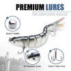 Swimmax Fishing Lure | Eight-Segmented | BKK Hook |  Easy Catch | Rattling with Noise | Heavy-Duty Dyneema Fiber Joint | Jointed Swimbait for Bass & Trout & Crappie