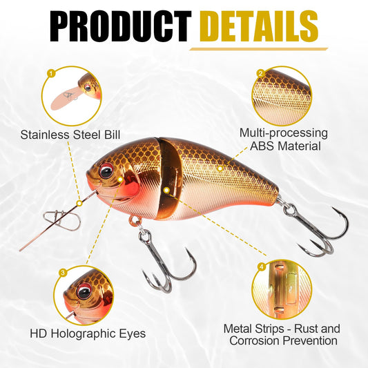 TRUSCEND Craz Crankbait Fishing Lures Saltwater Freshwater