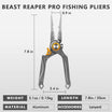 Lockable Fishing Pliers with Tungsten Carbide Cutter & Teflon Coating