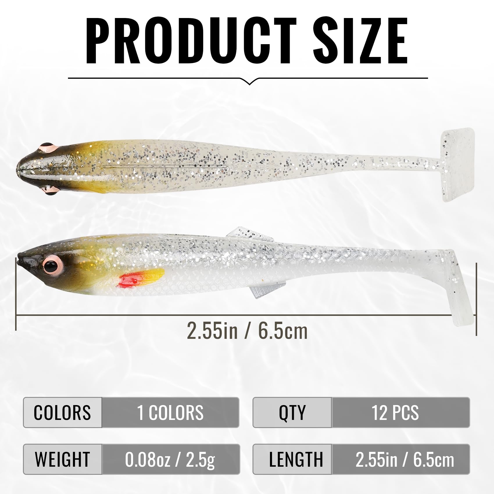 Hand-Painted Soft Paddle Tail Fishing Lures