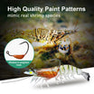Pre-Rigged Soft Fishing Lures | BKK Hook | Easy Catch |  Tear-Resistant TPE | Shrimp & Crayfish Swimbaits | Freshwater Saltwater Baits  | For Bass & Trout &Walleye &Pike