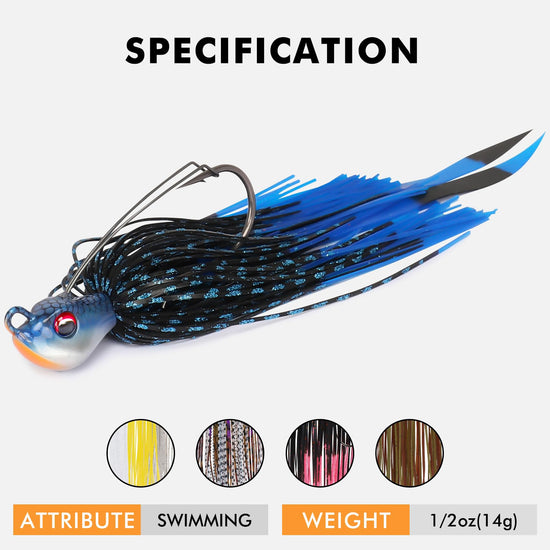 TRUSCNED Titanium Weed Guard Swim Jig - Leurre Basse Avec Hameçon BKK, Protection Titane Anti-Herbes