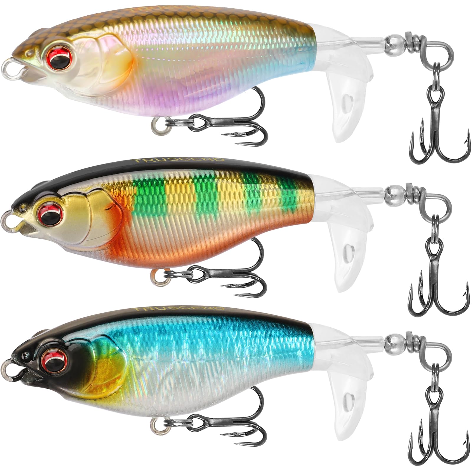 TRUSCEND Topwater Revenge Plopper Lure Single Blade 2.8in/7cm