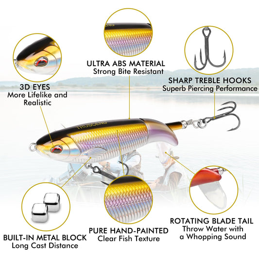 Topwater Fishing Lure Minnow Revenge Plopper Lure - TRUSCEND Fishing