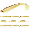 Hand-Painted Soft Paddle Tail Fishing Lures | 10pcs