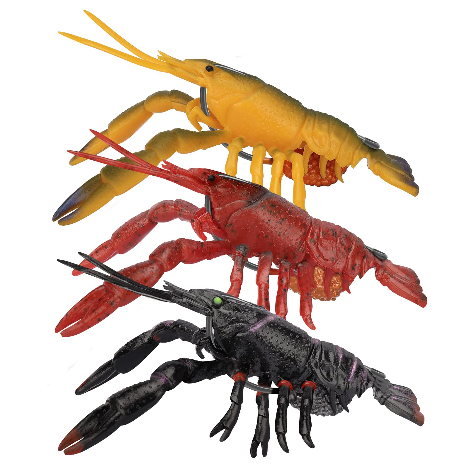 Duramax Pre-Rigged Soft Fishing Lures | BKK Hook | Light Color | Balanced Action | Tear-Resistant TPE | Crayfish Swimbaits Duramax Pre-Rigged Soft Fishing Lures | BKK Hook | Light Color | Balanced Action | Tear-Resistant TPE | Crayfish Swimbaits