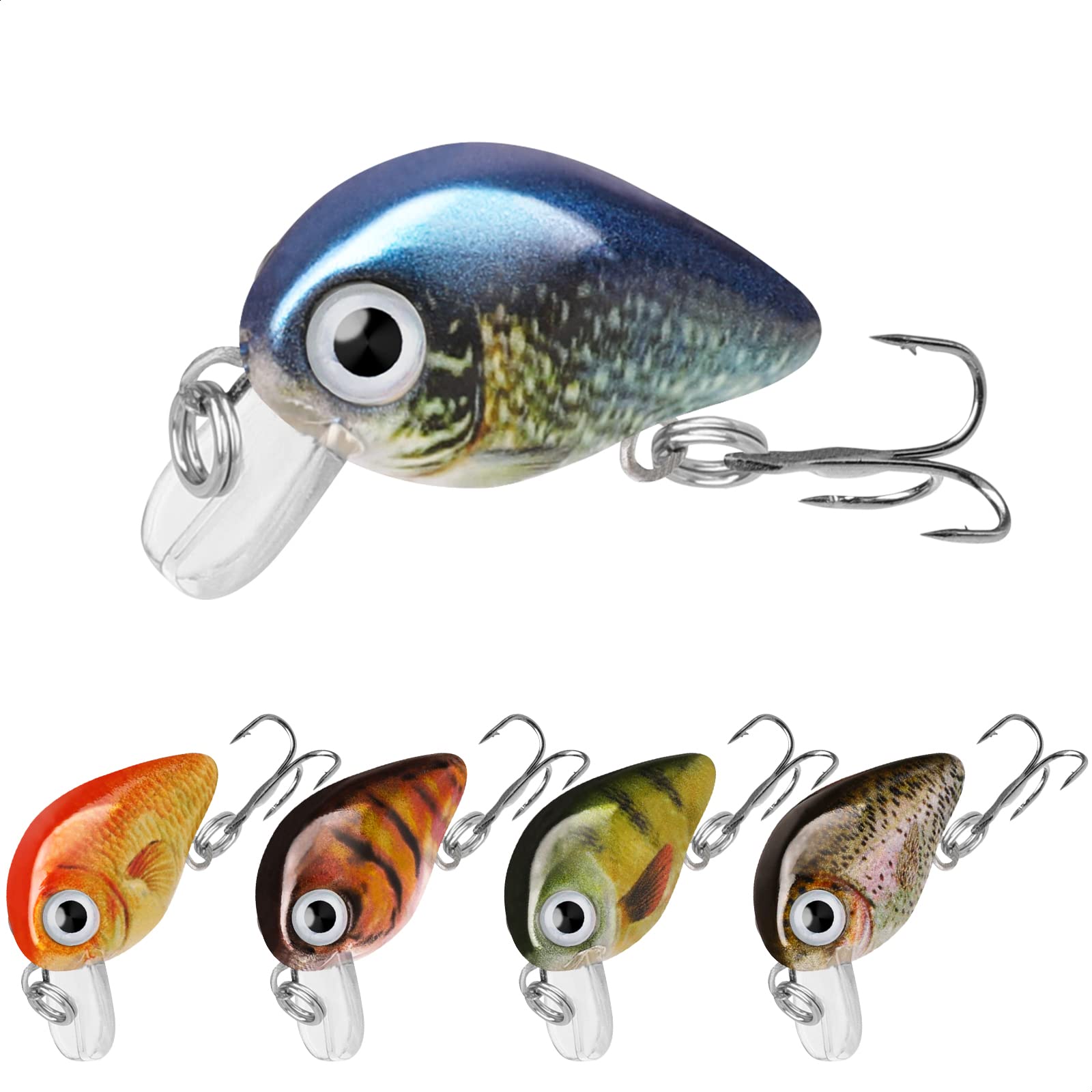 Craz Crankbait Fishing Lures | For Saltwater & Freshwater Deep Diving 1.1in/2.8cm Craz Crankbait Fishing Lures | For Saltwater & Freshwater Deep Diving 1.1in/2.8cm