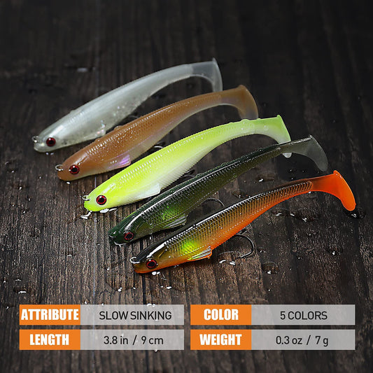 Pre-Rigged Soft Fishing Lures