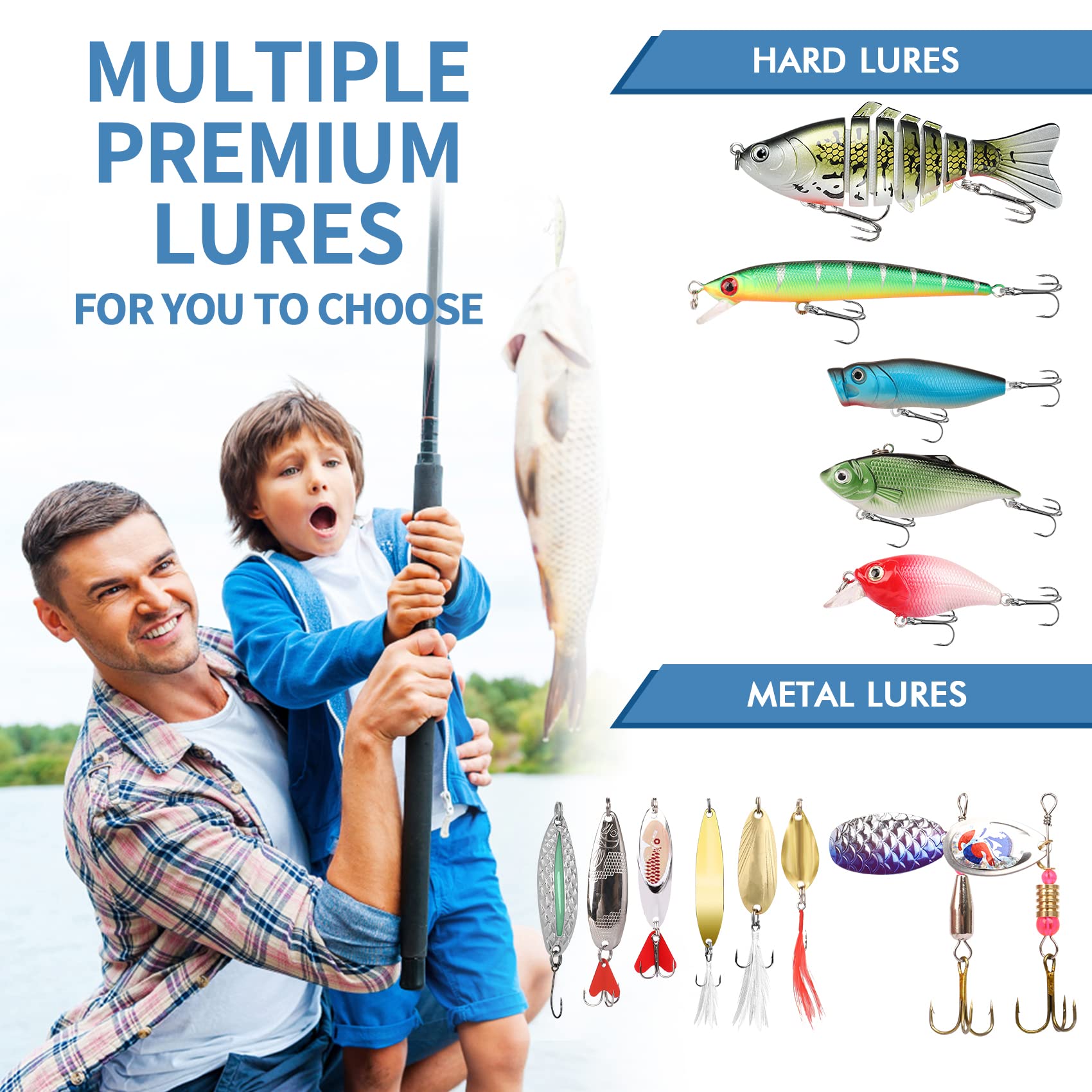 Fishing Lure Making Kit with Tackle Box -340pcs