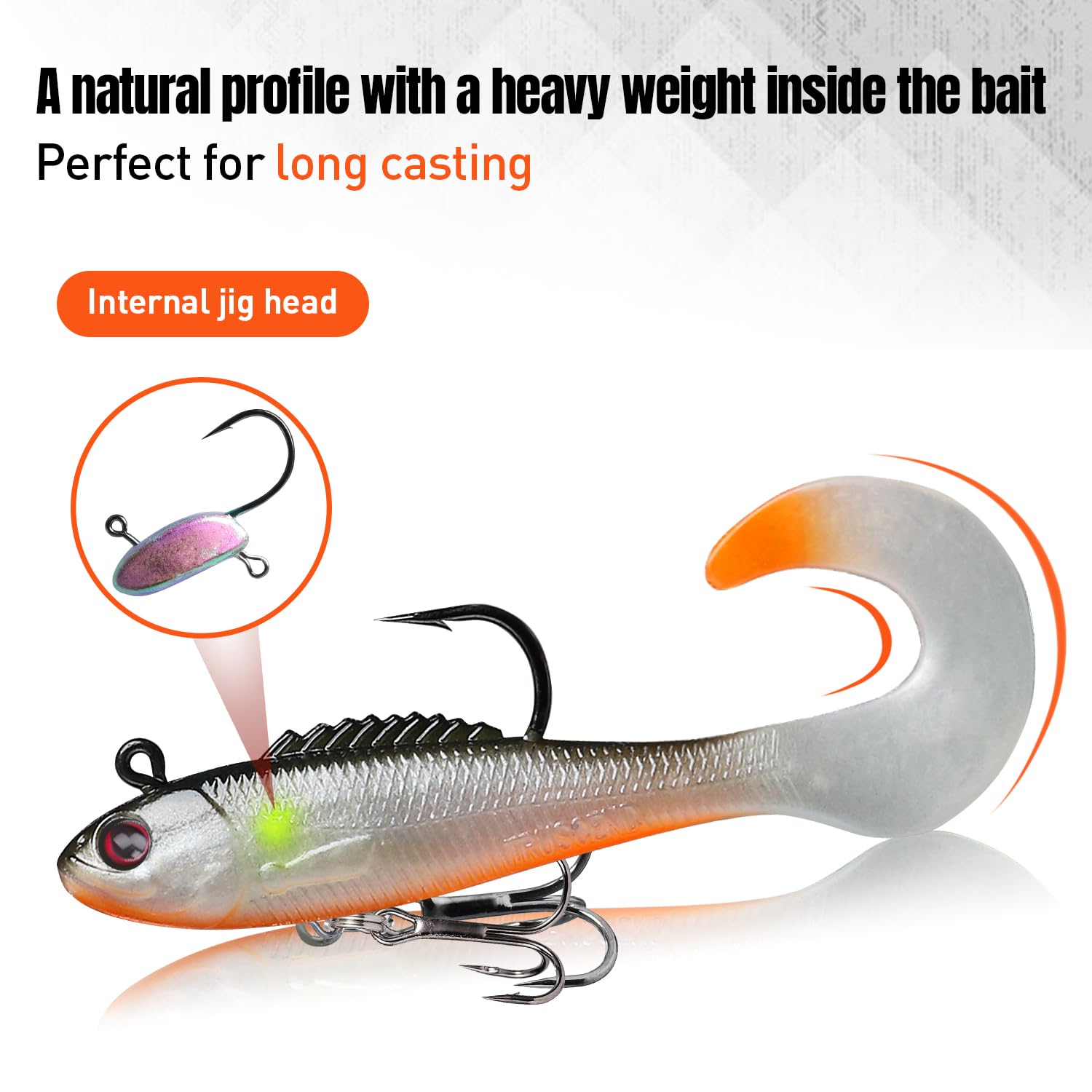 caltexh fishing lure Lures Lifelike Swimbait for Bass Trout Crappie Hook Configuration:Big Game Trebles Robotic Fishing Lure ecofriendly Suitable for seawater and