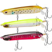 Pang-itaas na Panghuli sa Tubig na Pain (Topwater Lure), Panghuling Lapad na Pang-akit (Pencil Lure), Panghuling Pain na Umaalog (Plopper Lure)