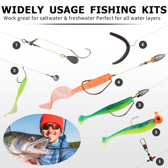 Fishing Lures Accessories Kit with Tackle Box Fishing Lures Accessories Kit with Tackle Box