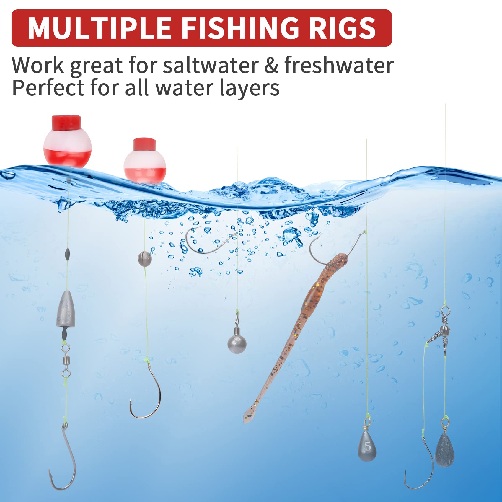 Fishing Lures Accessories Kit with Tackle Box