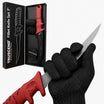 Fischfiletiermesser-Set | Schutzscheide | Schleif- und schnittfester Handschuh | Rutschfester Griff