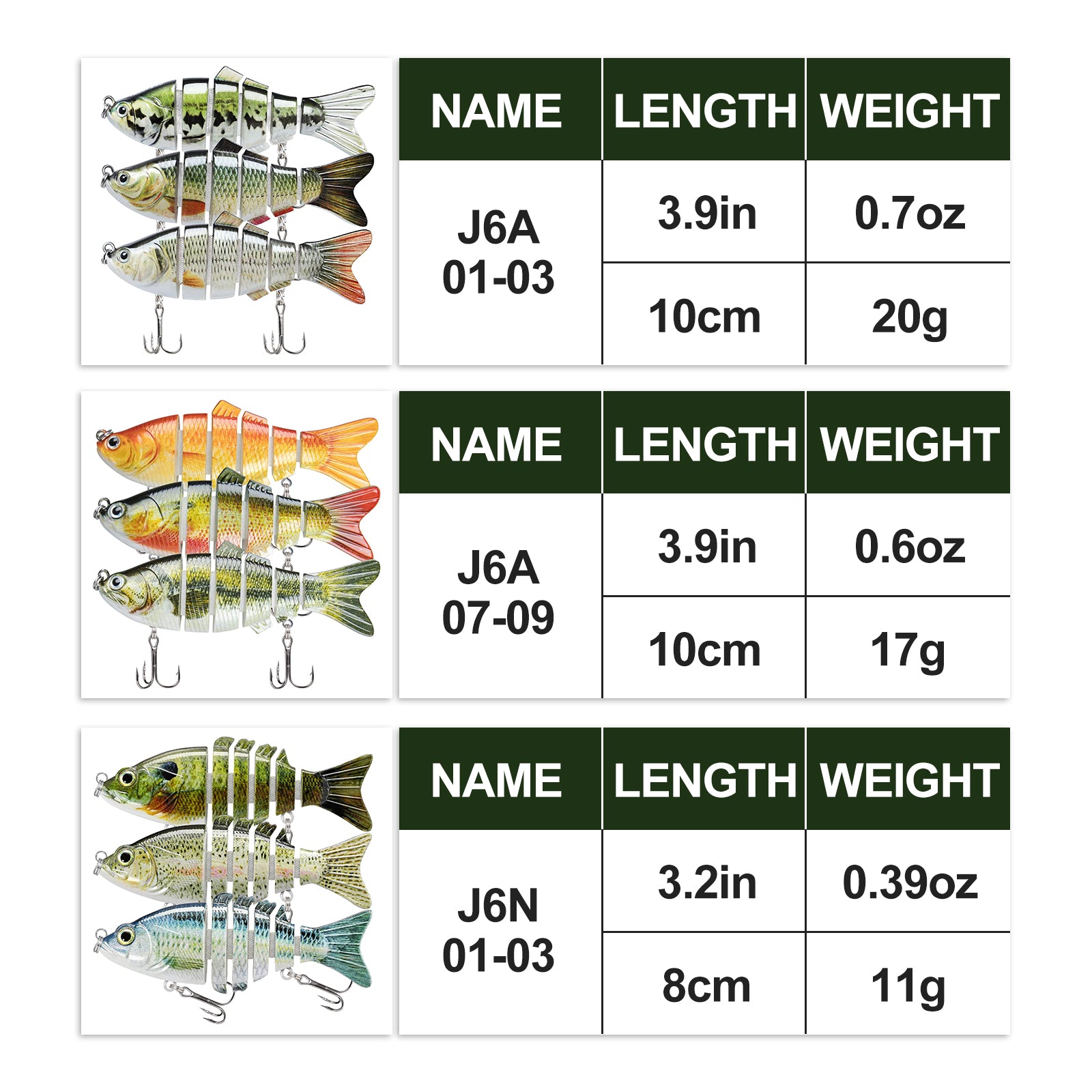 TRUSCEND 6 Segmented Fishing Lure - B (3.9in/10cm)