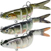 TRUSCEND Easy Catch Swimmax, Magic Noisy Turbulent Wiggling and Vibrating Actions for More Bites, Segmented Swimbait Jointed by Dyneema Strongest Fiber,Lifelike Fishing Lures for Relax Family Fishing [WM]