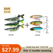 Bionic Pike Swimbait [3Pcs] + Solo Splash Plopper [3Pcs]