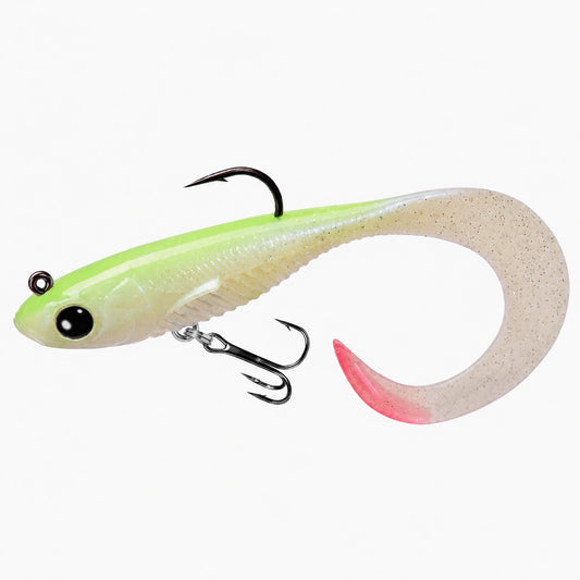 TRUSCEND Duramax Pre-Rigged TPE Soft Swimbait Fishing Lures with BKK Hooks