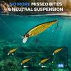 TRUSCEND Suspending Jerkbait Fishing Lure with BKK Hooks & Rattle