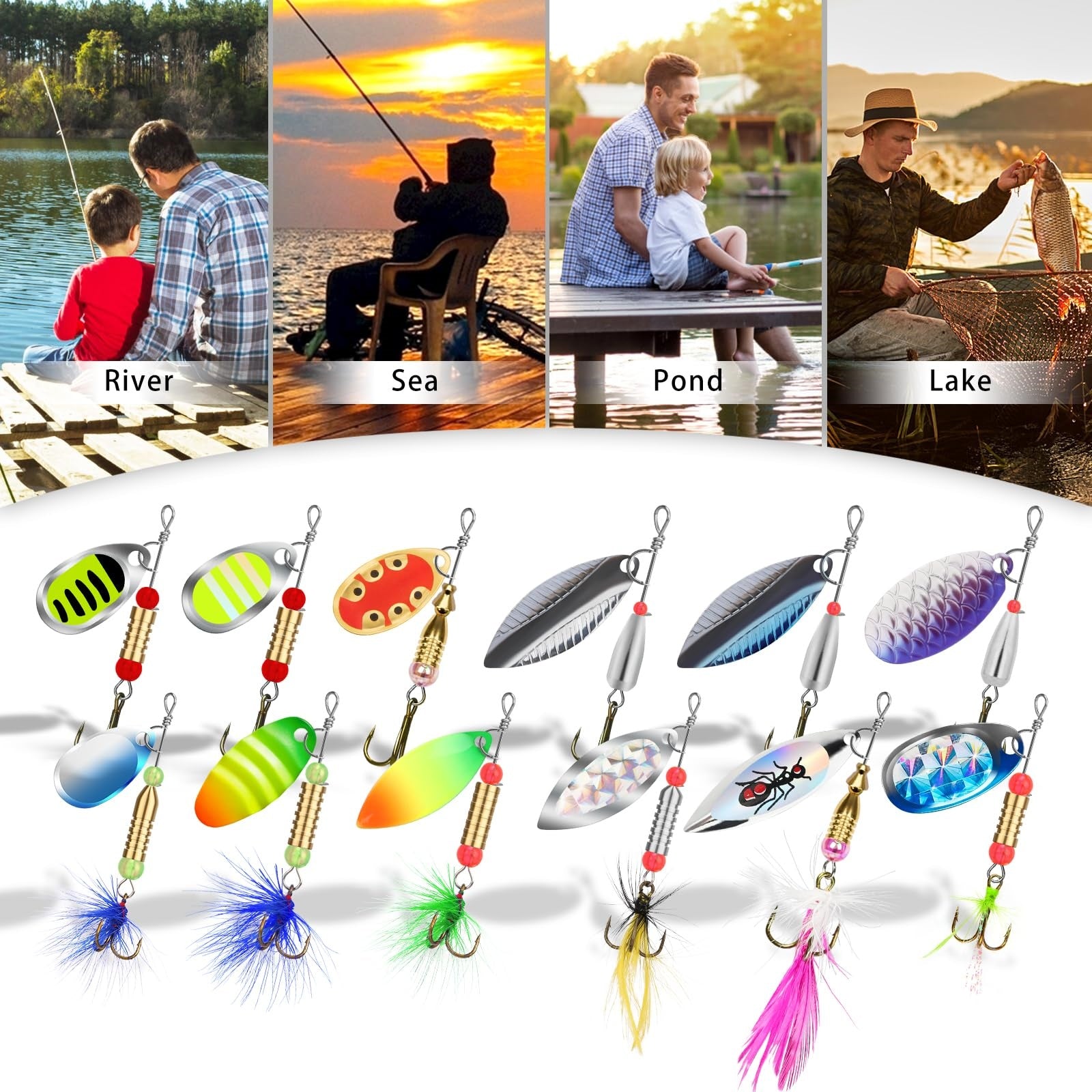 Rooster Tail Spinnerbaits Fishing Lures