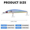 Floating Minnow Fishing Lure | Hard Bait | Rattle | Weight Transfer |  Mustad Hooks | For Bass, Trout & Pike