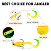TRUSCEND Easy Catch Shadtale na may BKK Branded Hook, Natatanging Vibrating Swim at Trembly Jigging Action para sa Higit pang Kagat, Matibay na TPE Soft Fishing Lures para sa Bass Crappie Trout Walleye, Ilagay nang Nakahiwalay [WM]