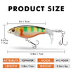 TRUSCEND PoPobait na may BKK Hooks, Top Water Whopper Plopper Fishing Lures para sa Bass Walleye Pike Catfish, Lumulutang na Lure para sa Fresh Water o Saltwater Amazing Lures Fishing Gifts para sa Family Fishing [WM]