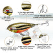 TRUSCEND PoPobait na may BKK Hooks, Top Water Whopper Plopper Fishing Lures para sa Bass Walleye Pike Catfish, Lumulutang na Lure para sa Fresh water o Salt water, Kamangha-manghang Lures, Regalo para sa Pangingisda ng Pamilya [WM]