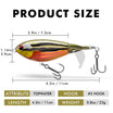 TRUSCEND PoPobait na may BKK Hooks, Top Water Whopper Plopper Fishing Lures para sa Bass Walleye Pike Catfish, Lumulutang na Lure para sa Fresh water o Salt water, Kamangha-manghang Lures, Regalo para sa Pangingisda ng Pamilya [WM]