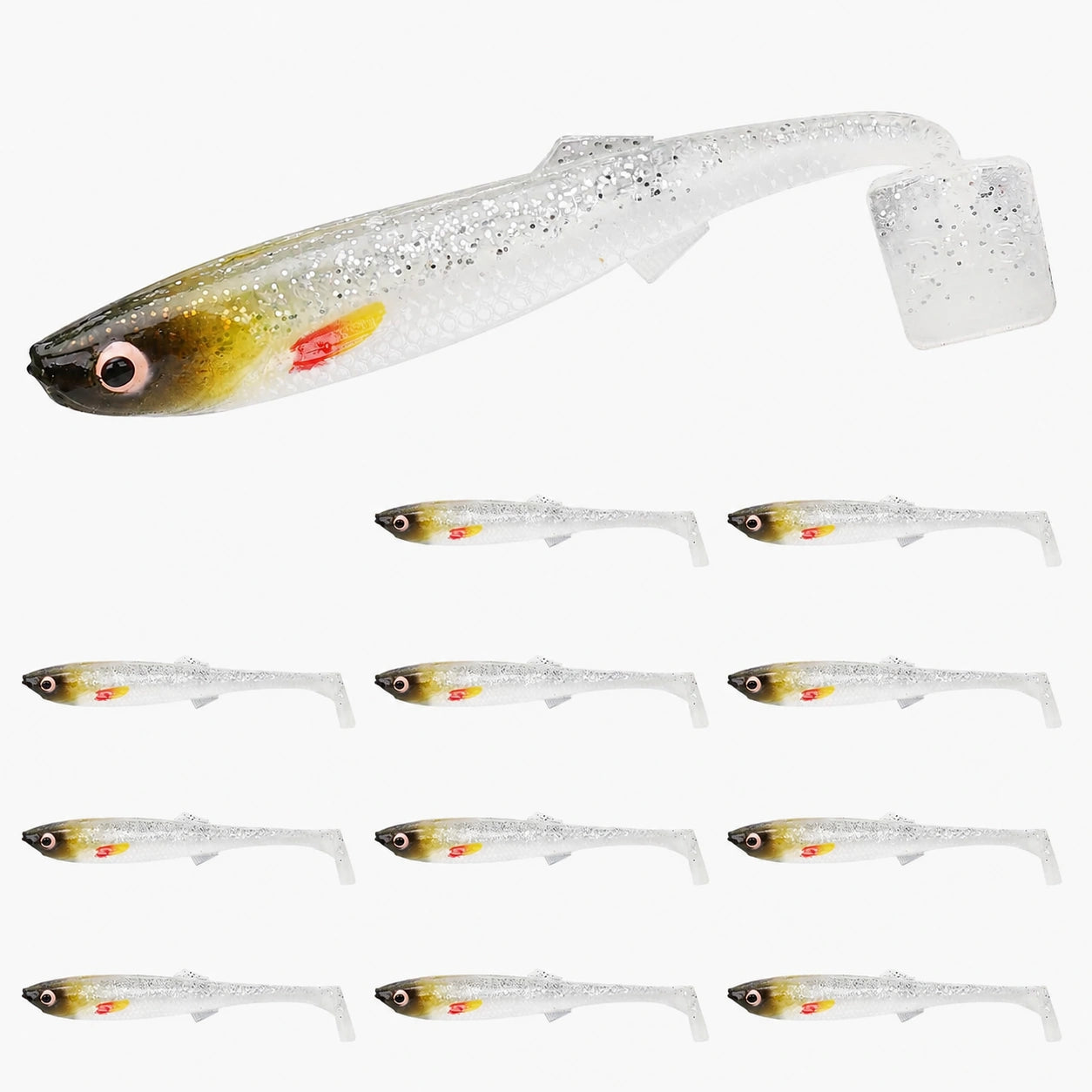 Hand-Painted Soft Paddle Tail Fishing Lures