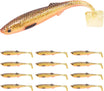Pininturahang Kamay na Soft Paddle Tail Fishing Lures