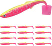 Pininturahang Kamay na Soft Paddle Tail Fishing Lures