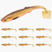 Hand-Painted Soft Paddle Tail Fishing Lures | 10pcs