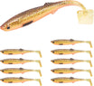 Pininturahang Kamay na Soft Paddle Tail Fishing Lures