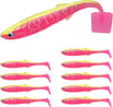 Pininturahang Kamay na Soft Paddle Tail Fishing Lures