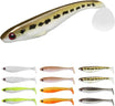 Pininturahang Kamay na Soft Paddle Tail Fishing Lures