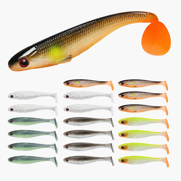 Hand-Painted Soft Paddle Tail Fishing Lures