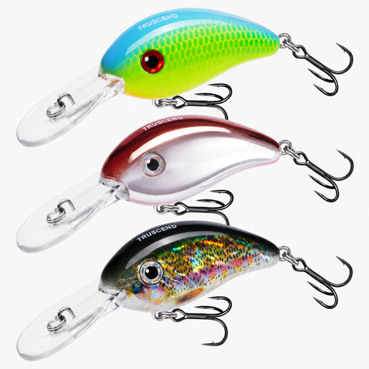 TRUSCEND Diving Crankbait with BKK Hooks for Bass, Trout & Walleye - 1