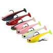 Set of colorful Truscend fishing lures on a white background