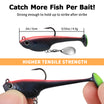 Truscend Fishing lure with measurements and text about strength and effectiveness on a white background
